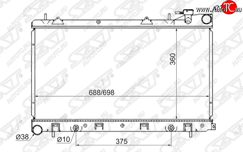 6 999 р. Радиатор двигателя SAT (пластинчатый)  Subaru Forester  SG - Impreza ( GD,  GG)  с доставкой в г. Королёв