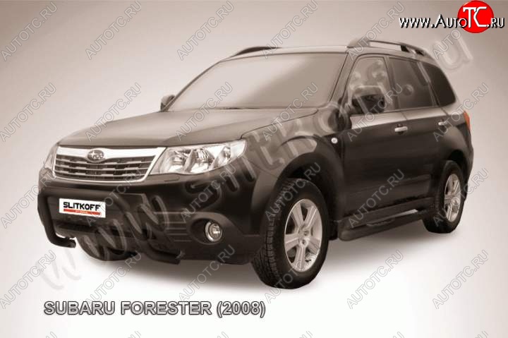 18 349 р. Кенгурятник d57 низкий рама Subaru Forester SH (2008-2013) (Цвет: серебристый)  с доставкой в г. Королёв