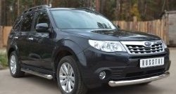 17 999 р. Одинарная защита переднего бампера диаметром 76 мм SLITKOFF Subaru Forester SH (2008-2013)  с доставкой в г. Королёв. Увеличить фотографию 2