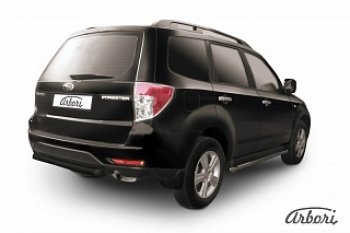 7 019 р. Защита заднего бампера Arbori  Subaru Forester  SH (2008-2013)  с доставкой в г. Королёв. Увеличить фотографию 1