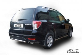 8 999 р. Защита заднего бампера Arbori Subaru Forester SH (2008-2013)  с доставкой в г. Королёв. Увеличить фотографию 2