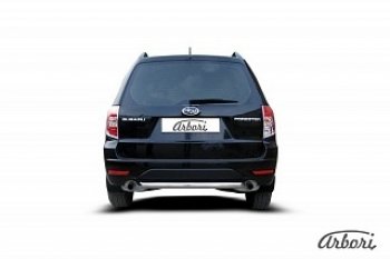 Защита заднего бампера Arbori Subaru Forester SH (2008-2013)