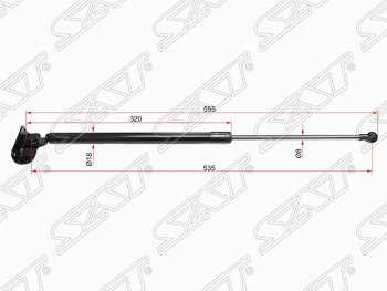 Левый газовый упор крышки багажника SAT Subaru (Субару) Impreza (Импреза)  GH (2007-2012) GH хэтчбэк