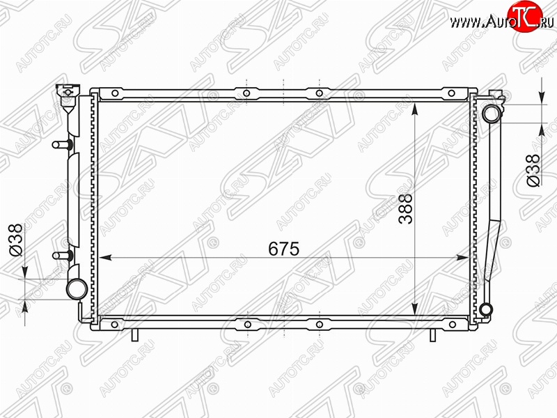 10 499 р. Радиатор двигателя SAT Subaru Legacy BD/B11 седан дорестайлинг (1993-1996)  с доставкой в г. Королёв