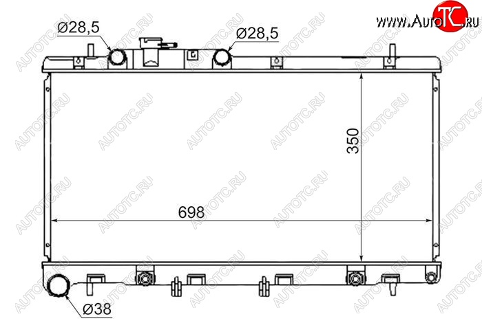 8 299 р. Радиатор двигателя SAT  Subaru Legacy  BH/BE12 - Outback  BH/BE12  с доставкой в г. Королёв