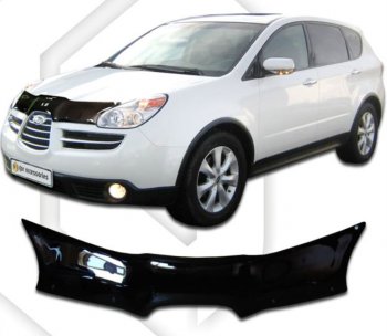 2 059 р. Дефлектор капота CA-Plastiс  Subaru Tribeca (2005-2007) (Classic прозрачный, Без надписи)  с доставкой в г. Королёв. Увеличить фотографию 2