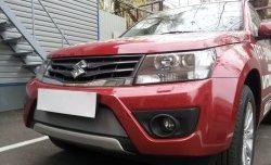 1 539 р. Сетка на бампер Russtal (хром) Suzuki Grand Vitara JT 5 дверей 2-ой рестайлинг (2012-2016)  с доставкой в г. Королёв. Увеличить фотографию 3