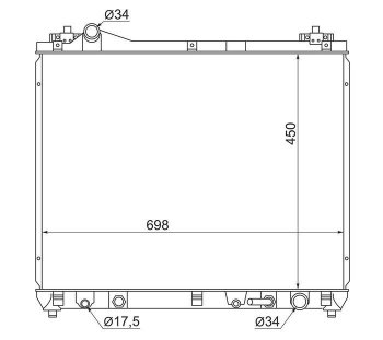 Радиатор двигателя SAT Suzuki Grand Vitara JT 5 дверей дорестайлинг (2005-2008)