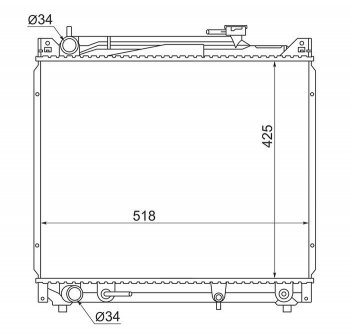 Радиатор двигателя SAT Suzuki Escudo 1 рестайлинг (1994-1997)