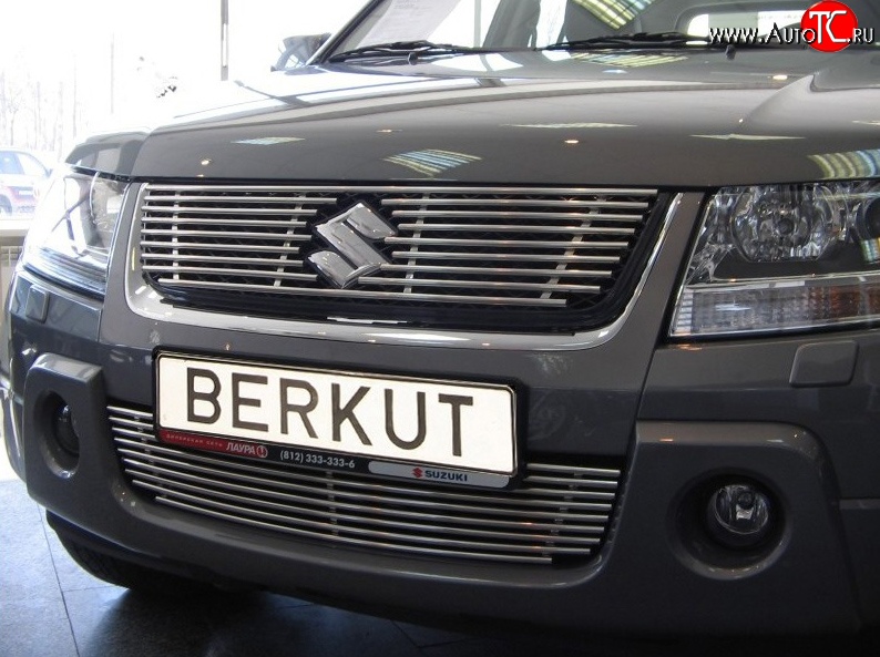 4 389 р. Декоративная вставка решетки радиатора (V2.0) Berkut Suzuki Grand Vitara JT 3 двери дорестайлинг (2005-2008)  с доставкой в г. Королёв