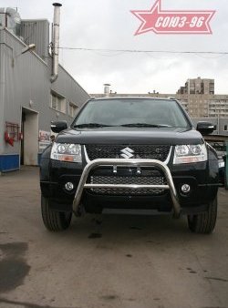 9 359 р. Защита переднего бампера Souz-96 (d60) Suzuki Grand Vitara JT 5 дверей дорестайлинг (2005-2008)  с доставкой в г. Королёв. Увеличить фотографию 1