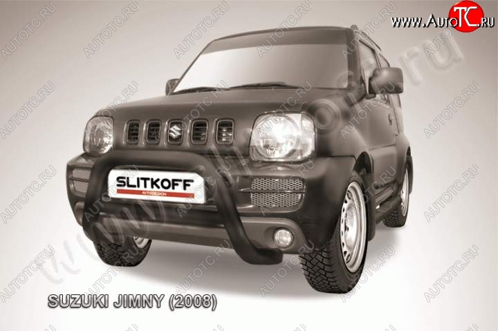 25 999 р. Кенгурятник d76 низкий Suzuki Jimny JB23/JB43 1-ый рестайлинг (2002-2012) (Цвет: серебристый)  с доставкой в г. Королёв