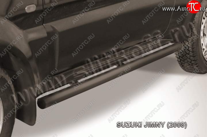 9 899 р. Защита порогов Slitkoff Suzuki Jimny JB23/JB43 1-ый рестайлинг (2002-2012) (Цвет: серебристый)  с доставкой в г. Королёв