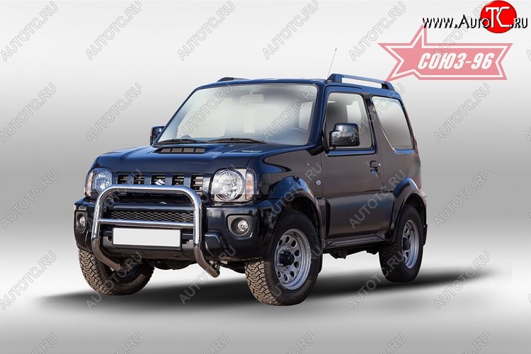 9 899 р. Защита переднего бампера Souz-96 (d60) Suzuki Jimny JB23/JB43 2-ой рестайлинг (2012-2018)  с доставкой в г. Королёв