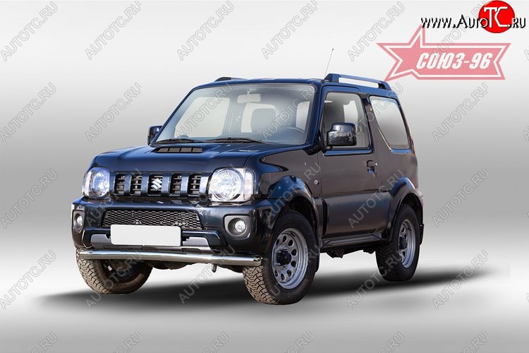 9 494 р. Защита переднего бампера одинарная Souz-96 (d60). Suzuki Jimny JB23/JB43 2-ой рестайлинг (2012-2018)  с доставкой в г. Королёв