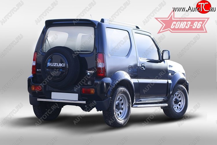 8 279 р. Защита заднего бампера Souz-96 (d42) Suzuki Jimny JB23/JB43 2-ой рестайлинг (2012-2018)  с доставкой в г. Королёв