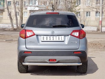 17 899 р. Одинарная защита заднего бампера из трубы диаметром 63 мм SLITKOFF  Suzuki Vitara  LY (2015-2019) дорестайлинг  с доставкой в г. Королёв. Увеличить фотографию 2