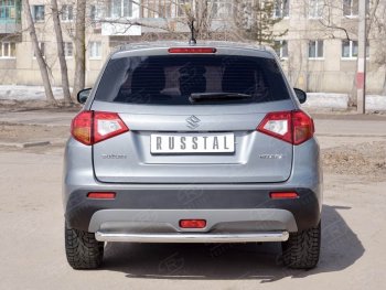 15 249 р. Одинарная защита заднего бампера из трубы диаметром 63 мм SLITKOFF  Suzuki Vitara  LY (2015-2019) дорестайлинг  с доставкой в г. Королёв. Увеличить фотографию 3