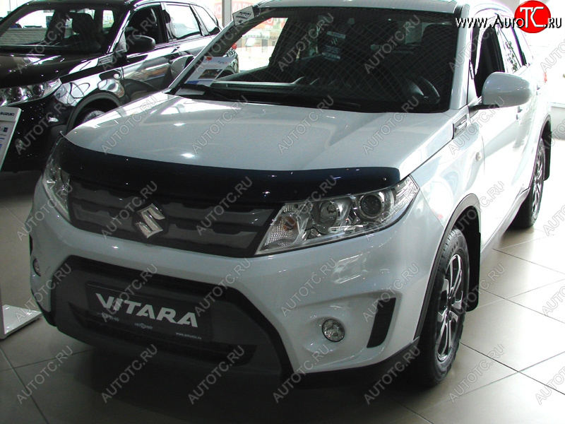 2 879 р. Дефлектор капота SIM Suzuki Vitara LY дорестайлинг (2015-2019)  с доставкой в г. Королёв