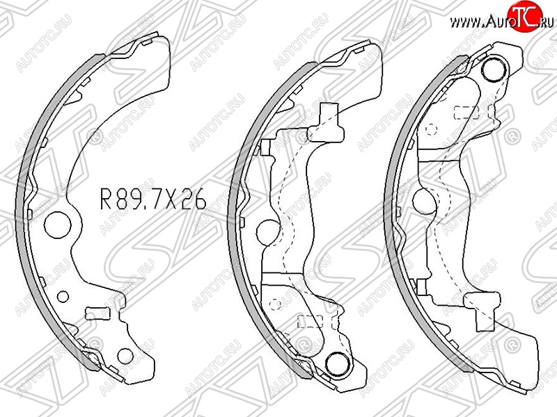 1 689 р. Колодки тормозные SAT (задние)  Suzuki Wagon R  MC22S,VC12S (2000-2002) 1-ый рестайлинг  с доставкой в г. Королёв