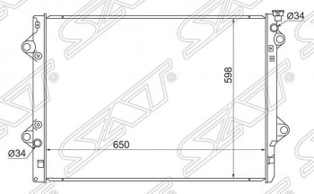 Радиатор двигателя SAT (5VZ/1GR/3RZ/2TR) Toyota Land Cruiser Prado J120 (2002-2009)