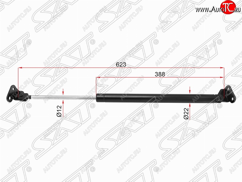 1 199 р. Левый упор крышки багажника (газовый) SAT  Toyota 4Runner  N180 - Hilux Surf  N180  с доставкой в г. Королёв