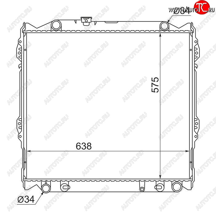 12 849 р. Радиатор двигателя SAT  Toyota 4Runner  N180 - Land Cruiser  90  с доставкой в г. Королёв