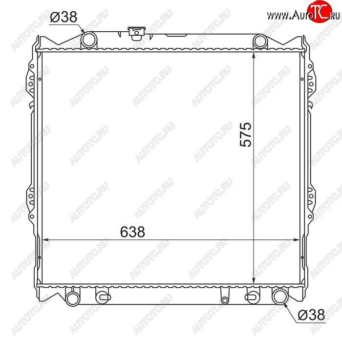 12 949 р. Радиатор двигателя SAT (дизель, АКПП) Toyota Hilux Surf N180 5 дв. дорестайлинг (1995-1998)  с доставкой в г. Королёв