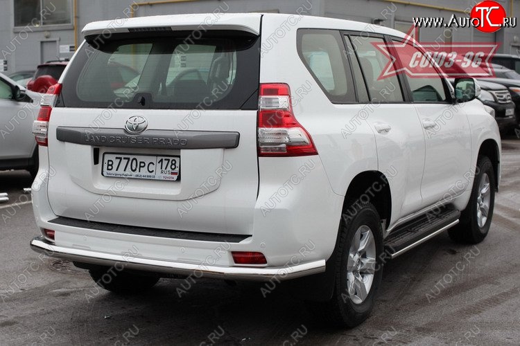 21 464 р. Защита заднего бампера Souz-96 (d76) Toyota Land Cruiser Prado J150 1-ый рестайлинг (2013-2017)  с доставкой в г. Королёв