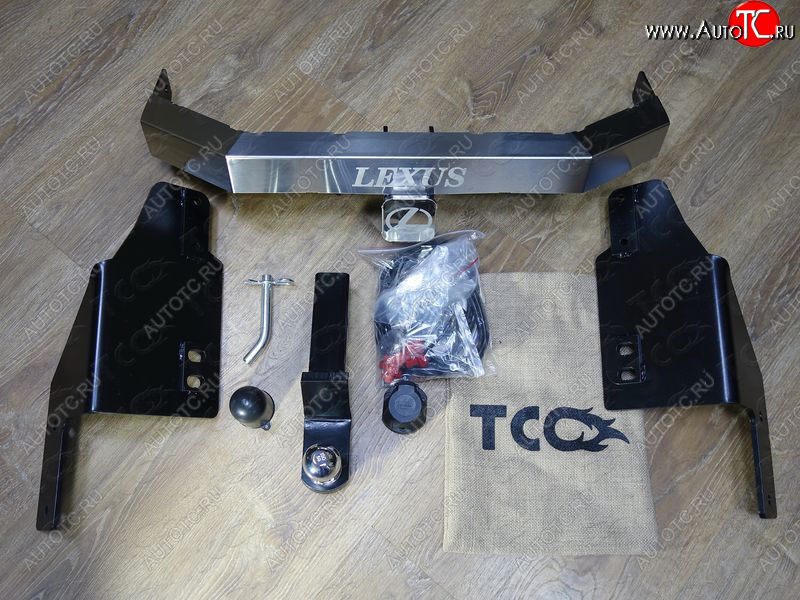 23 699 р. Фаркоп (тягово-сцепное устройство) TCC  Toyota Land Cruiser Prado  J150 (2009-2020) дорестайлинг, 1-ый рестайлинг, 2-ой рестайлинг (оцинкованный, шар Е нержавейка, надпись Prado)  с доставкой в г. Королёв