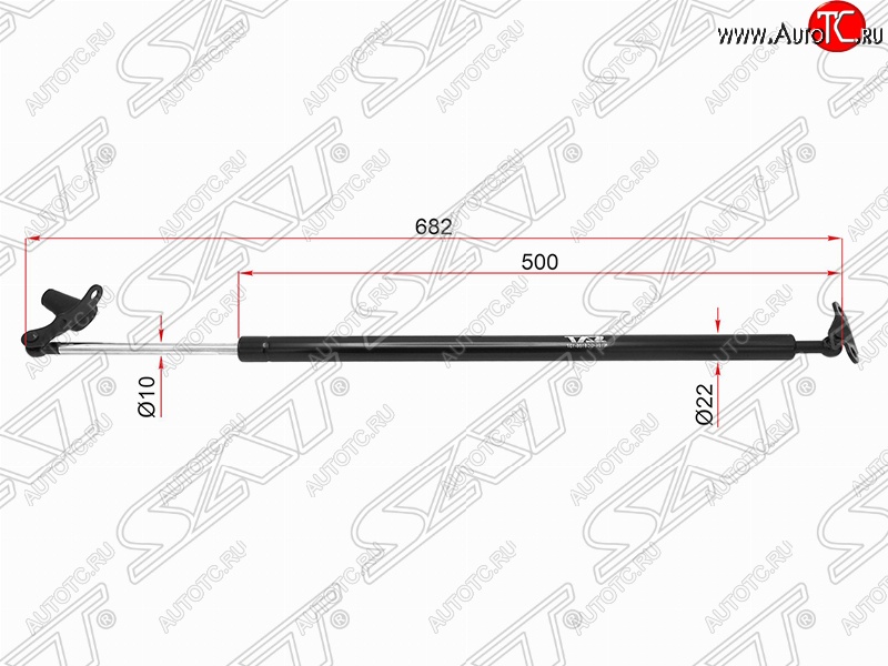 1 499 р. Правый упор крышки багажника (газовый) SAT  Toyota Alphard  H10 (2002-2008) дорестайлинг, рестайлинг  с доставкой в г. Королёв