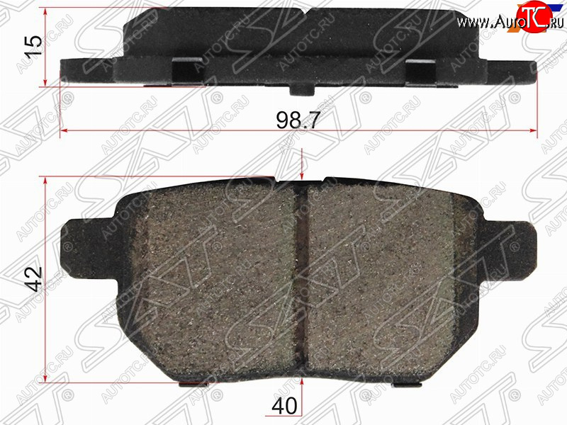 939 р. Колодки тормозные задние SAT  JAC S3, Pontiac Vibe AZE, Toyota Vibe (AZE)  с доставкой в г. Королёв