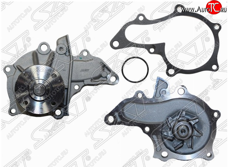 1 599 р. Помпа водяная SAT (5AFE/4AFE, с прокладкой)  Toyota Avensis  T220 седан (1997-2001) дорестайлинг  с доставкой в г. Королёв