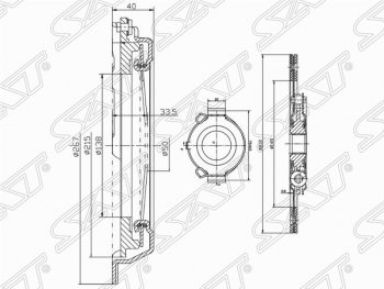 Комплект сцепления (1.6, 1.8, 4AFE, 7AFE, 1ZZ-FE) SAT Toyota Corolla Spacio E120 рестайлинг (2003-2007)