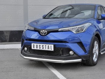 17 299 р. Защита переднего бампера (Ø63 мм, нержавейка) SLITKOFF  Toyota C-HR  NGX10, ZGX10 (2016-2019) дорестайлинг  с доставкой в г. Королёв. Увеличить фотографию 4