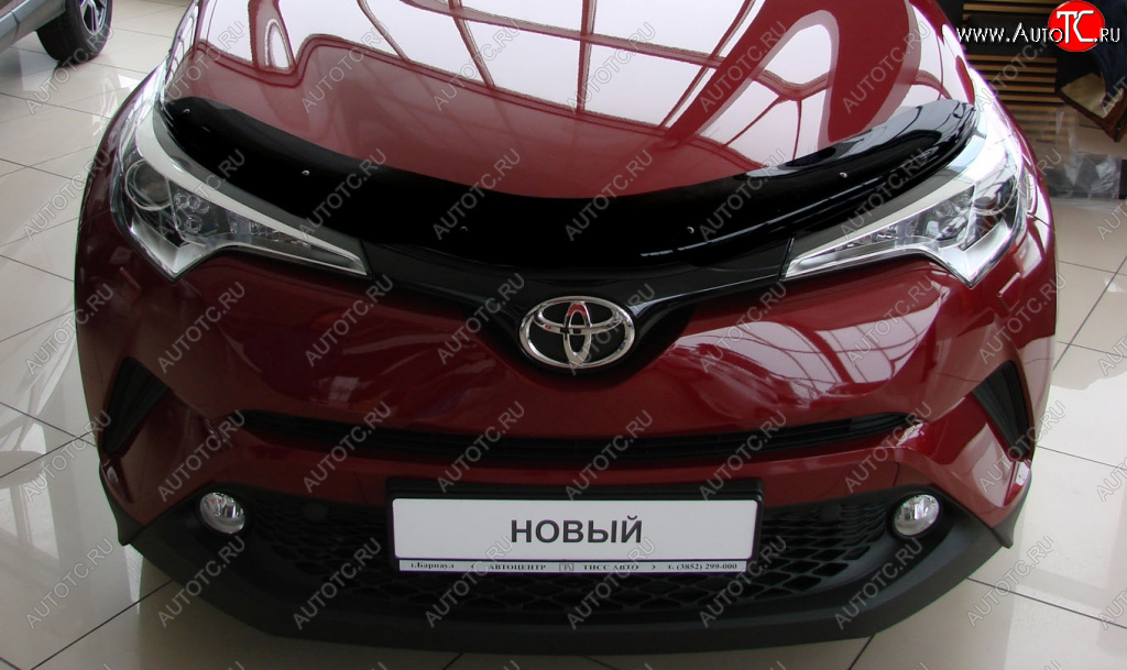 2 879 р. Дефлектор капота SIM Toyota C-HR NGX10, ZGX10 рестайлинг (2019-2025)  с доставкой в г. Королёв