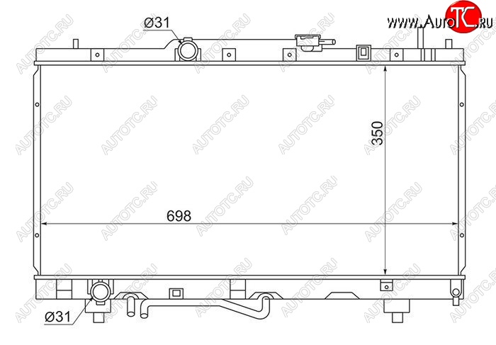 6 499 р. Радиатор двигателя SAT (пластинчатый, МКПП/АКПП, Пробка радиатора R102A, Китай)  Toyota Caldina ( T190,  T210) - Corona Premio  T210  с доставкой в г. Королёв