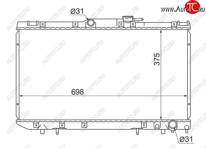 7 699 р. Радиатор двигателя SAT Toyota Corona T190 седан дорестайлинг (1992-1994)  с доставкой в г. Королёв
