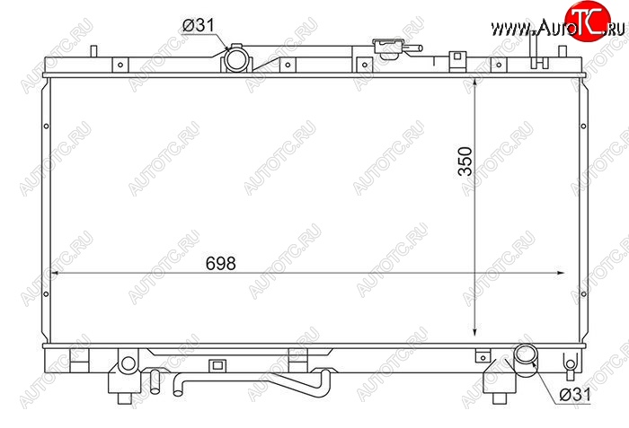 7 799 р. Радиатор двигателя SAT (пластинчатый, пробка радиатора R102A)  Toyota Caldina ( T190,  T210) - Corona Premio  T210  с доставкой в г. Королёв