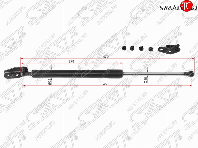 1 339 р. Левый газовый упор крышки багажника SAT  Toyota Caldina  T210 (1997-1999) дорестайлинг универсал  с доставкой в г. Королёв