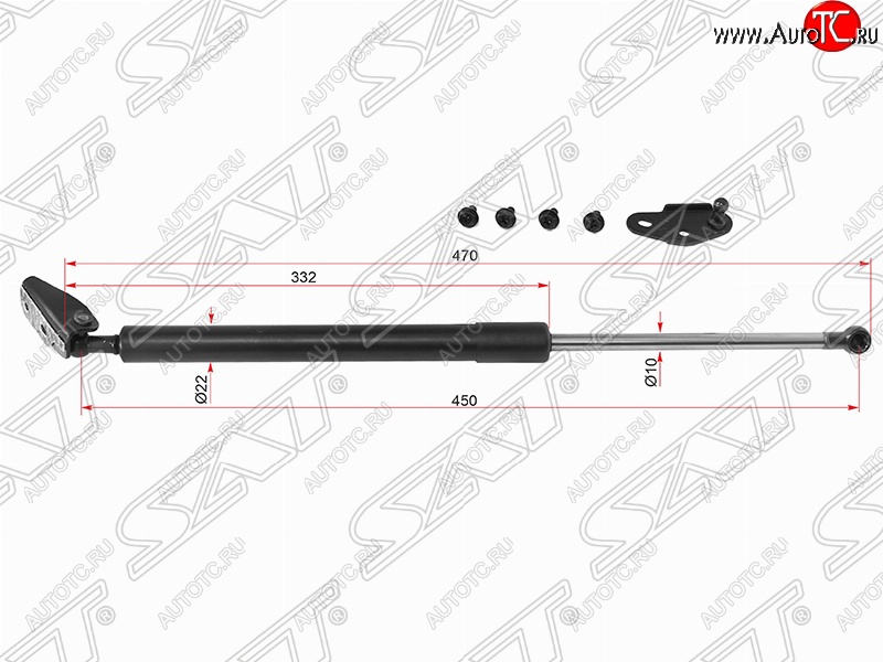 1 429 р. Правый газовый упор крышки багажника SAT Toyota Caldina T210 дорестайлинг универсал (1997-1999)  с доставкой в г. Королёв