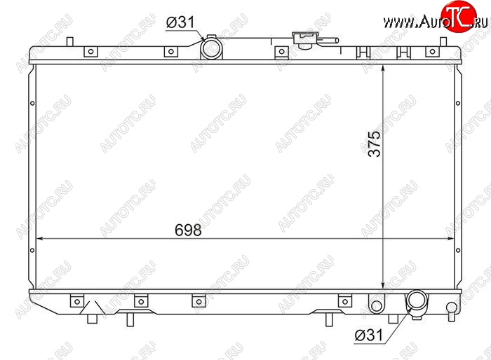 7 999 р. Радиатор двигателя SAT (DIESEL)  Toyota Caldina  T210 - Corona Premio  T210  с доставкой в г. Королёв