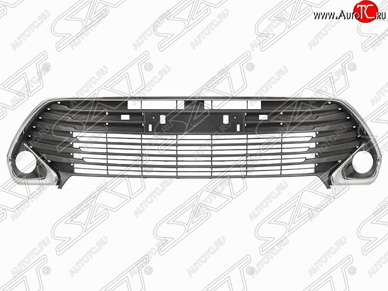 7 499 р. Решётка в передний бампер (с хром молдингом) (RUSSIAN TYPE) SAT  Toyota Camry  XV55 (2014-2017) 1-ый рестайлинг  с доставкой в г. Королёв