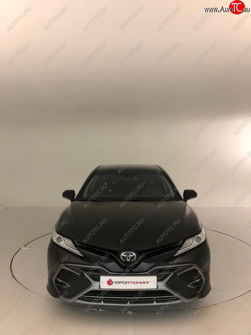 14 699 р. Накладка переднего бампера Yurol Toyota Camry XV70 дорестайлинг (2017-2021) (Неокрашенная)  с доставкой в г. Королёв