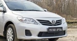 1 799 р. Защитная сетка решетки переднего бампера РА Toyota Corolla E150 седан рестайлинг (2009-2013)  с доставкой в г. Королёв. Увеличить фотографию 3