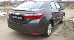 1 129 р. Защитная накладка на задний бампер RA  Toyota Corolla  E180 (2013-2019) дорестайлинг, рестайлинг  с доставкой в г. Королёв. Увеличить фотографию 2