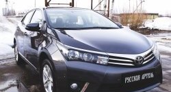 1 169 р. Реснички на фары RA Toyota Corolla E180 дорестайлинг (2013-2016) (Неокрашенные)  с доставкой в г. Королёв. Увеличить фотографию 2