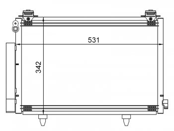 Радиатор кондиционера SAT Toyota Platz (1999-2002)