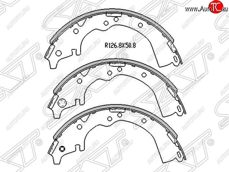 2 189 р. Колодки тормозные SAT (задние)  Toyota Estima  XR10,XR20 - Estima Emina  XR10, XR20  с доставкой в г. Королёв