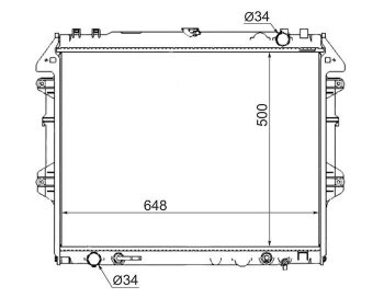 Радиатор двигателя SAT Toyota Hilux AN20,AN30  2-ой рестайлинг (2011-2016)